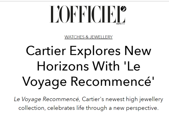 L'officiel Cartier Explores New Horizons With 'Le Voyage Recommencé at Villa Reale di Marlia