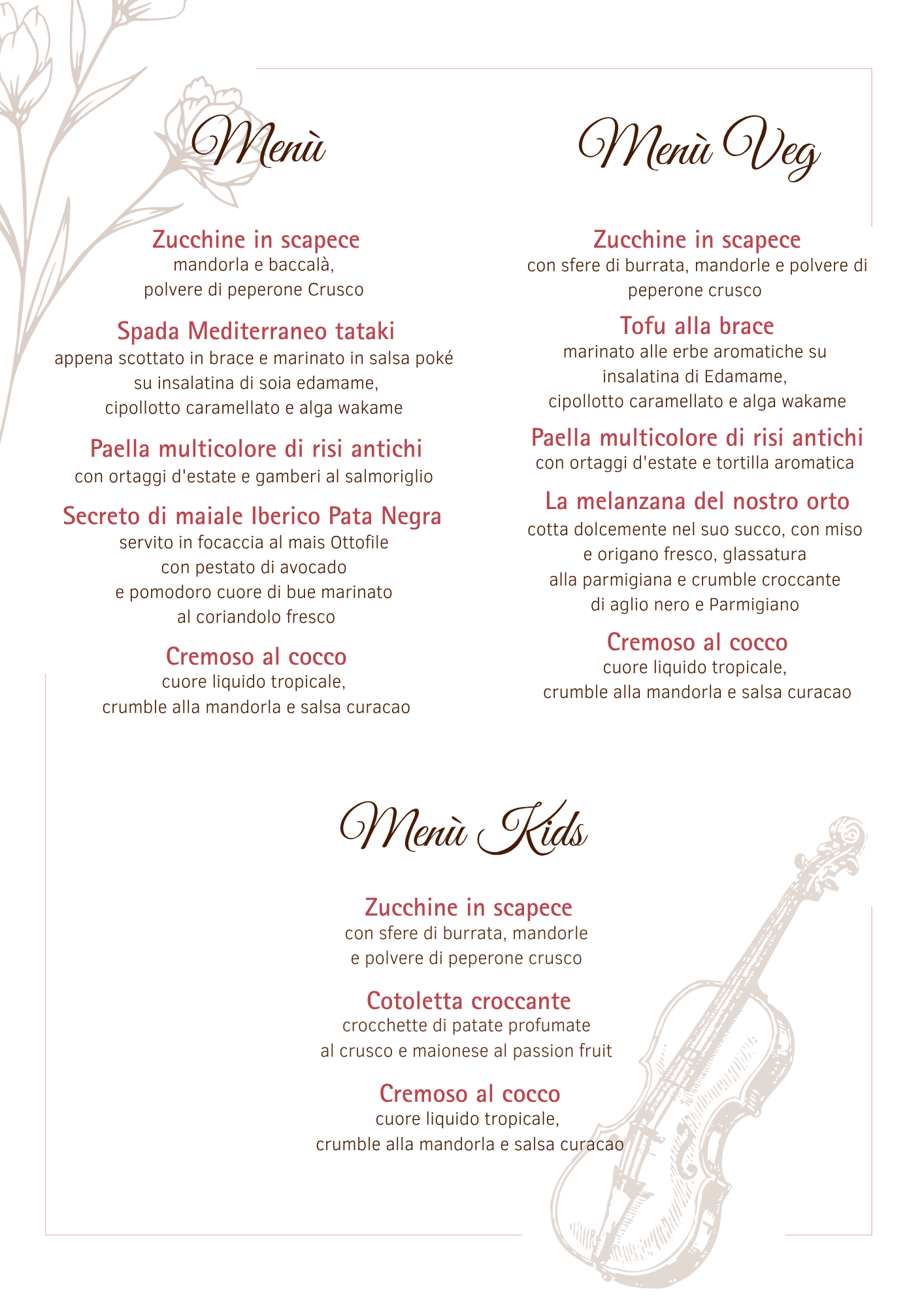 Menù ITA