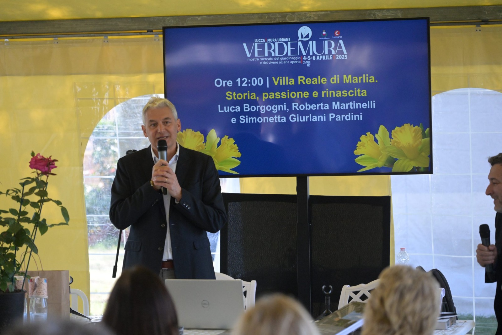 Architetto Luca Borgogni alla presentazione del libro "Villa Reale di Marlia"